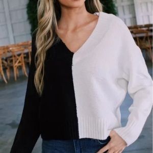 RD style half and half sweater